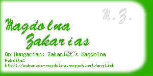 magdolna zakarias business card